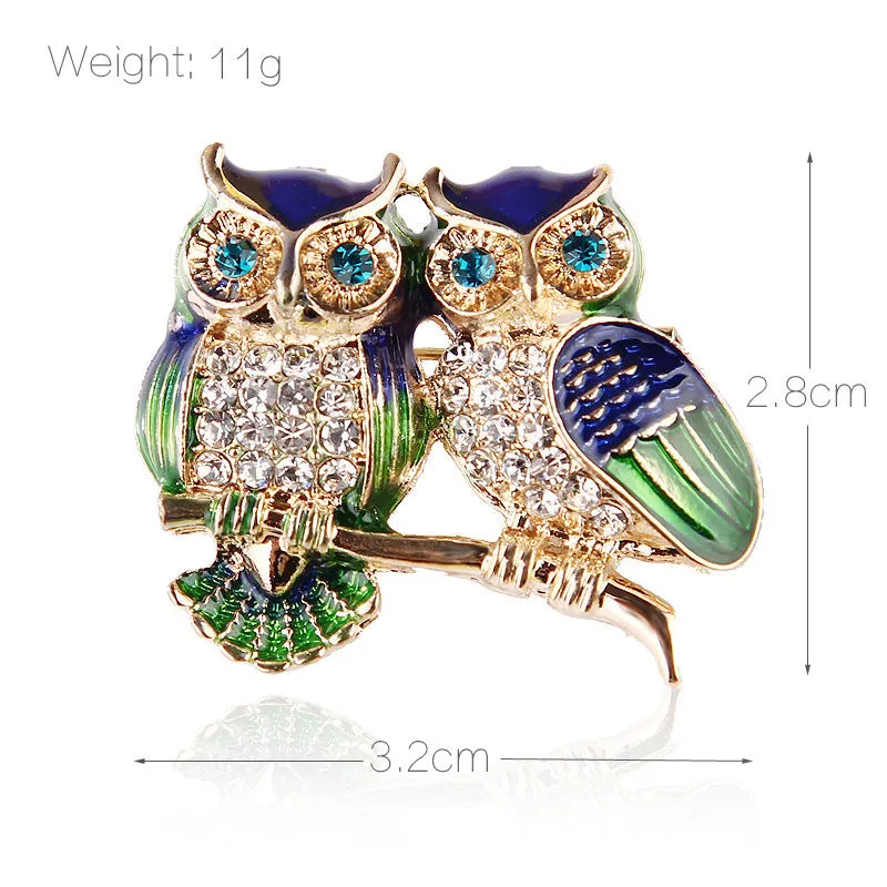 XSB050 - Retro Owl Brooch