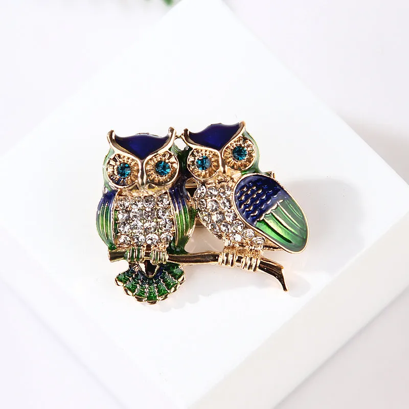 XSB050 - Retro Owl Brooch