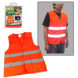 XXL Wholesale Bulk Lot Case of 48 Reflective Night Neon Orange Safety Vests