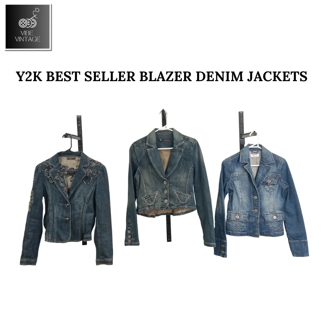 Y2K BEST SELLER BLAZER DENIM JACKETS - 12 PCS