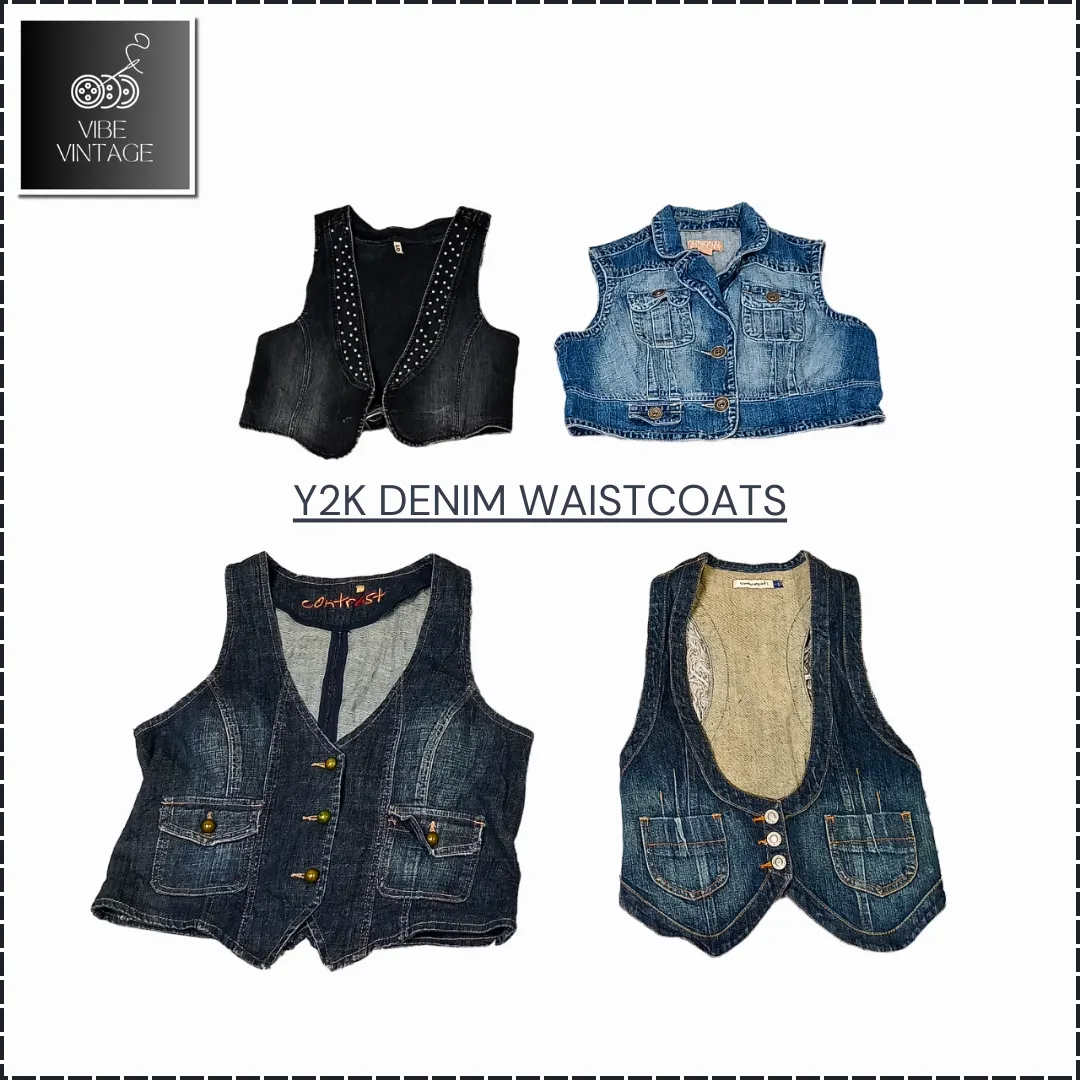 Y2K DENIM WAISTCOATS BUNDLE  1- 24 PCS