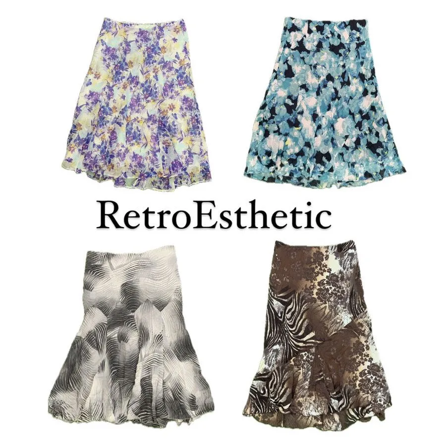 Y2K Long Printed Skirts (DR-075)