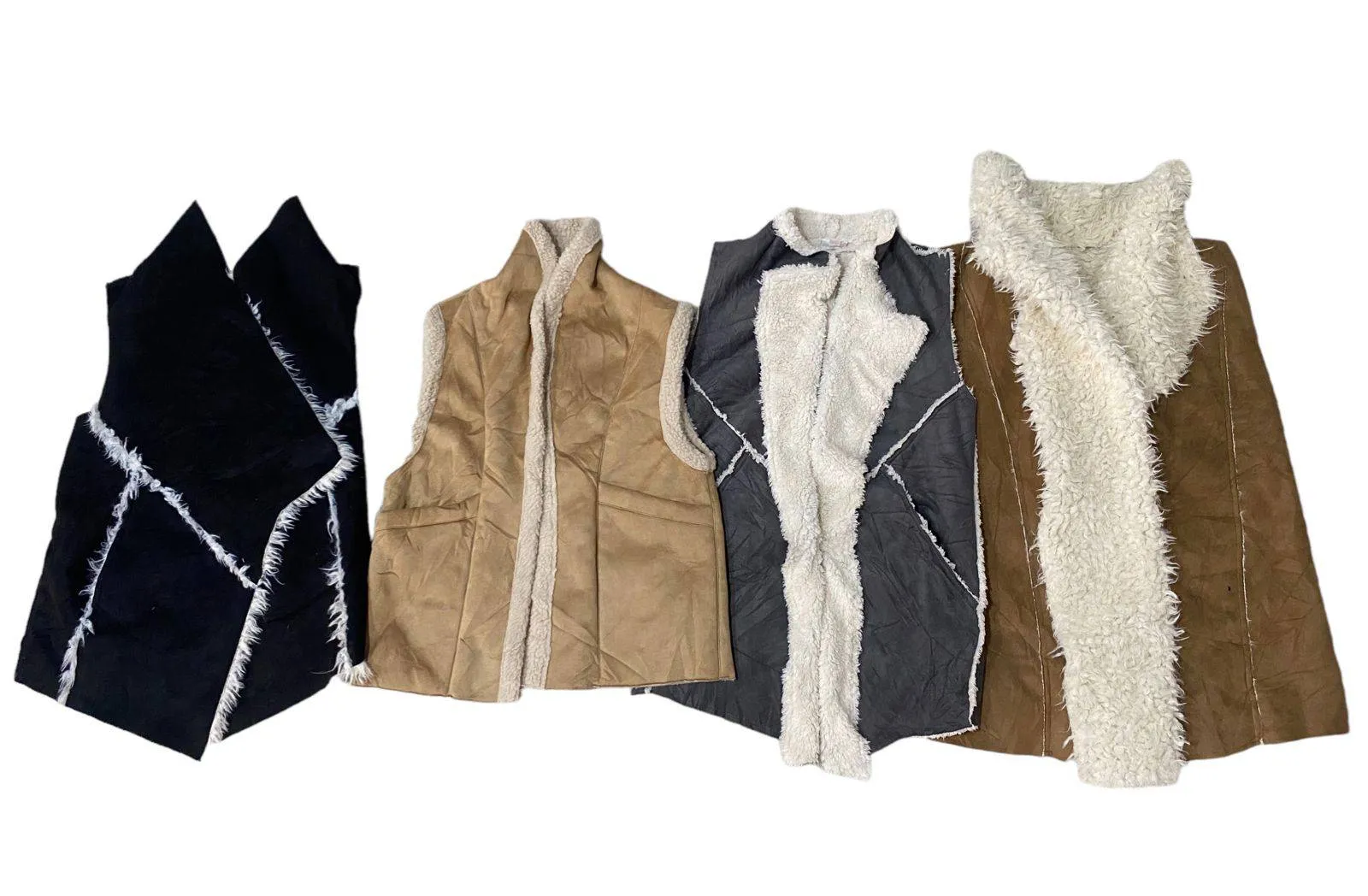 Y2k Winter Shearling Vest Mixed - 12 Pcs