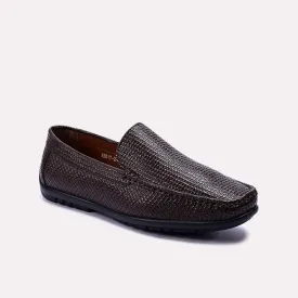 Yardley Brown Textured Dress Loafers 0130867