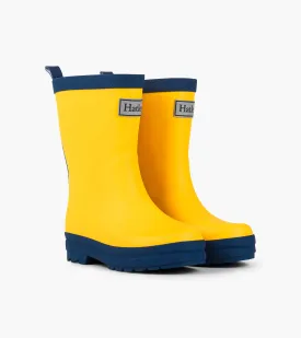 Yellow & Navy Rainboots