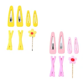 Yellow Chimes 14 Pcs Hair Clips for Girls Kids & Women | Cute Hair Accessories Bows Tic Tac & Tik Tok Clips for Baby Girl & Women