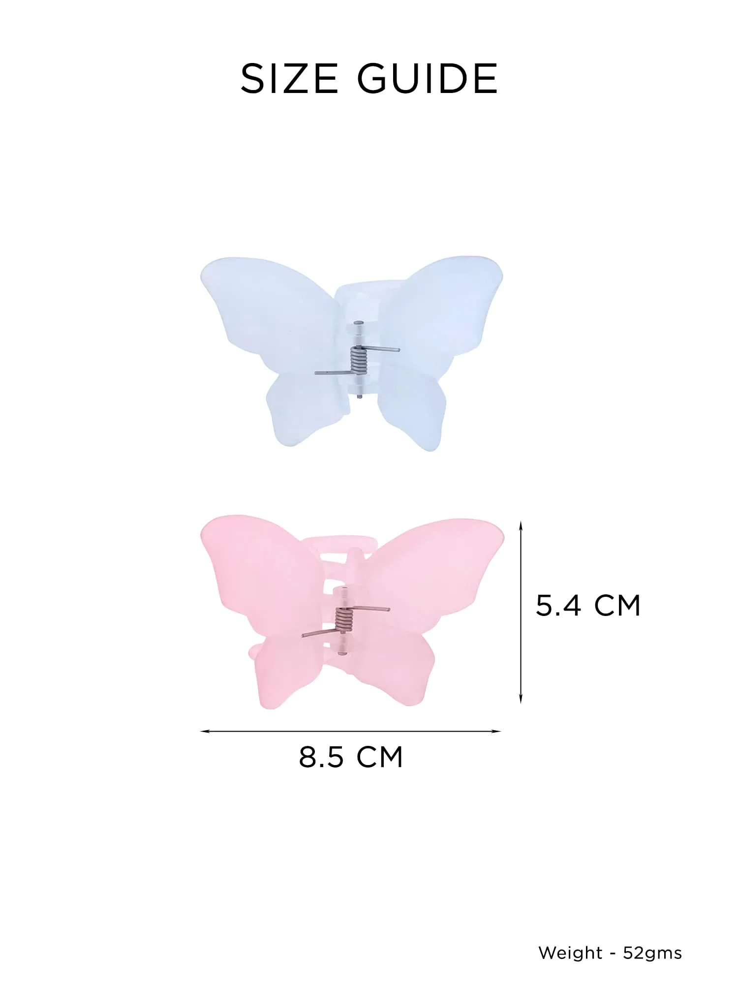 Yellow Chimes Claw Clips for Women Hair Clutches for Women Hair Accessories For Women Set of 2 Pcs Claw Clip Pink White Butterfly Clips Big Clutchers for Hair Clutcher for women and Girls Gifts