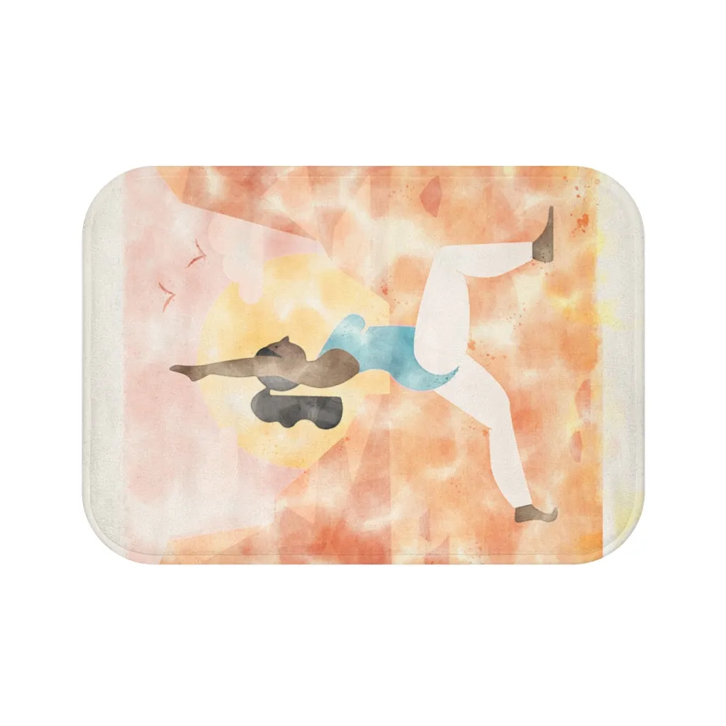 Yoga Girl in The Dessert Bath Mat Home Accents