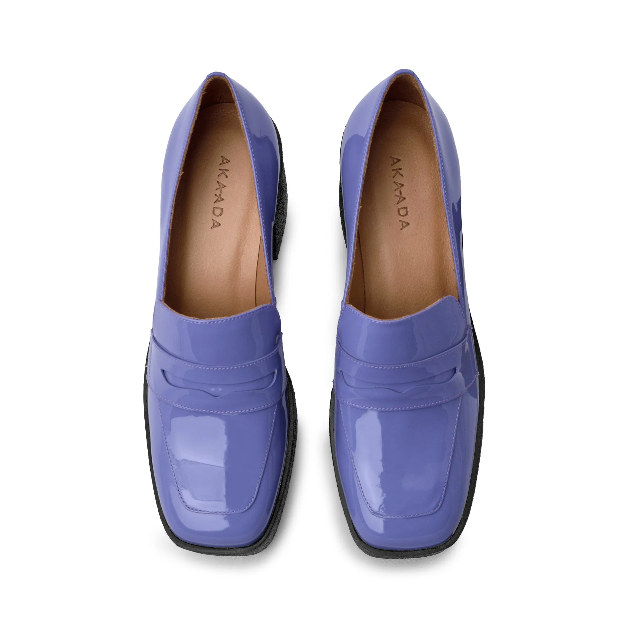 Yoko Lilac Patent Leather Chunky Loafers