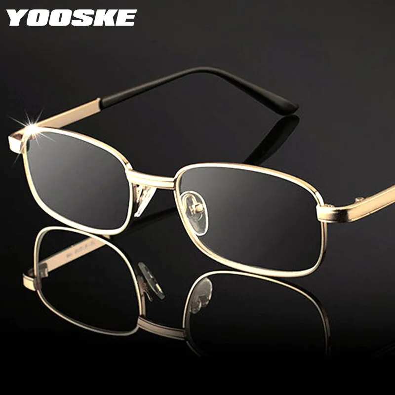 Yooske Unisex Full Rim Square Alloy Reading Glasses 7247