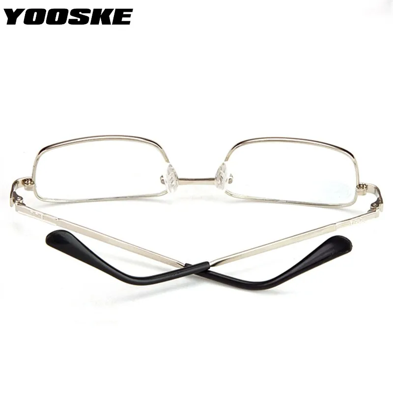 Yooske Unisex Full Rim Square Alloy Reading Glasses 7247