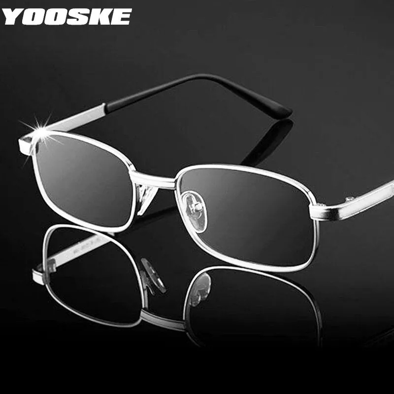 Yooske Unisex Full Rim Square Alloy Reading Glasses 7247