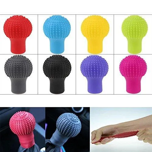 Your Brand Silicon Gear Shift Knob Protective Cover with Microfiber Glove