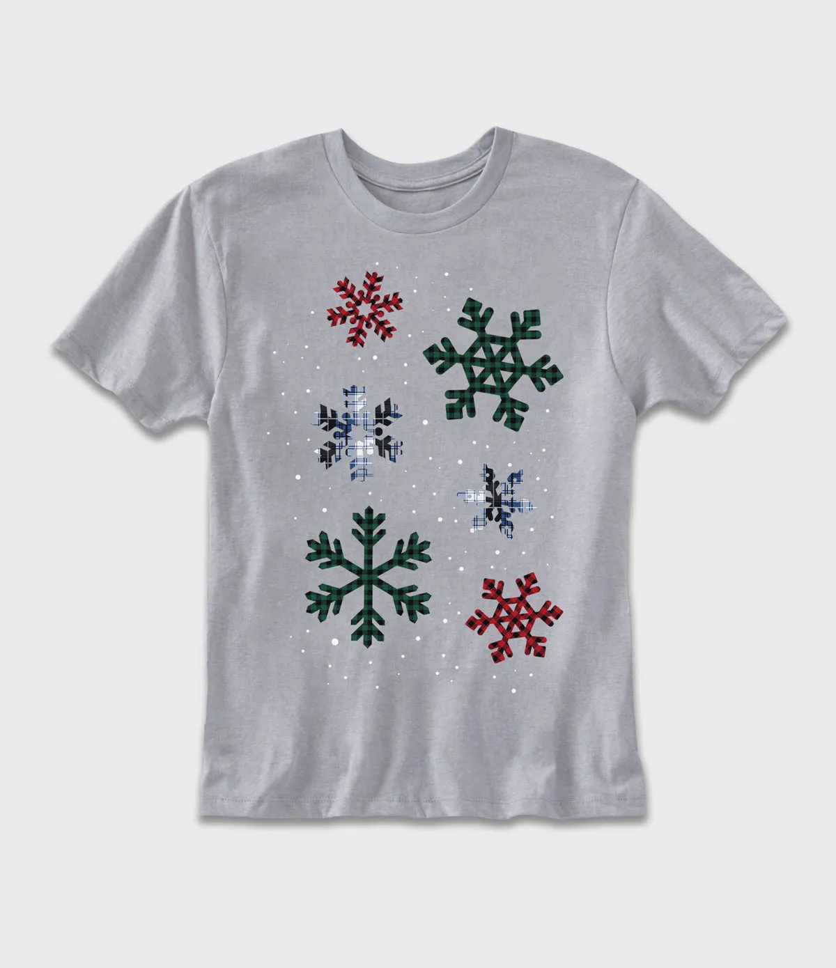 Youth Flannel Snowflakes Graphic T-Shirt