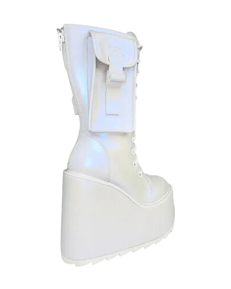 YRU Dune Desert Pearl White Platform Shoes