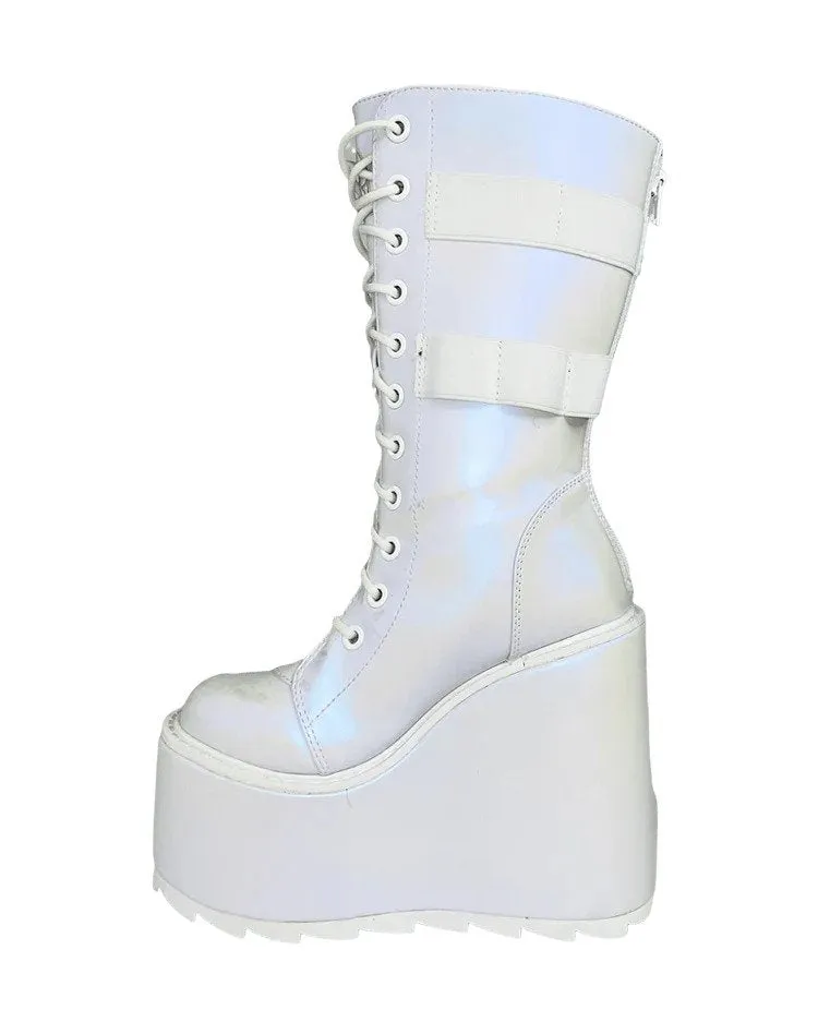 YRU Dune Desert Pearl White Platform Shoes