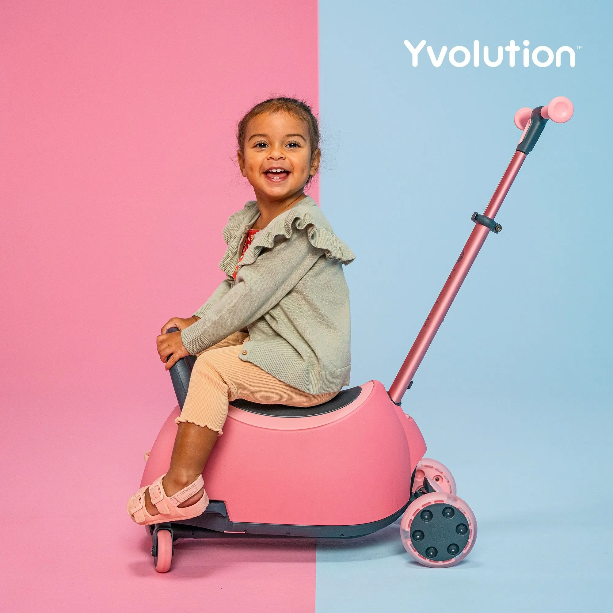 Yvolution Y Glider Luna 5In1 Kids Scooter Pink