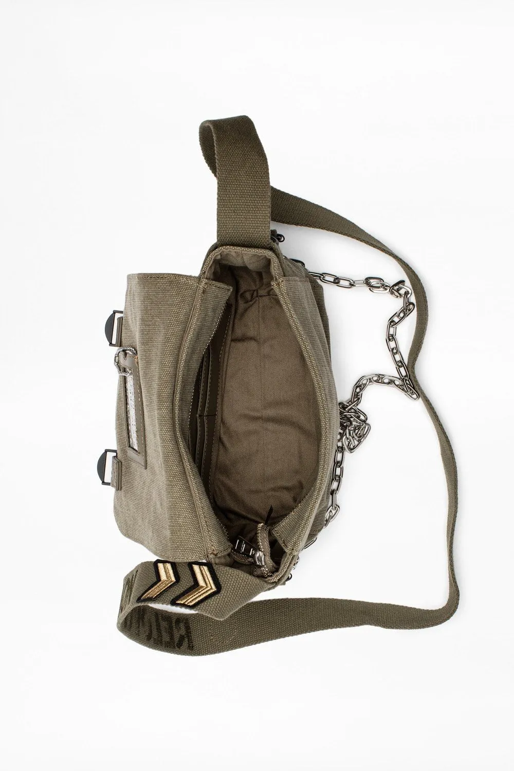 Zadig & Voltaire - Readymade XS Canvas Bag in Khaki