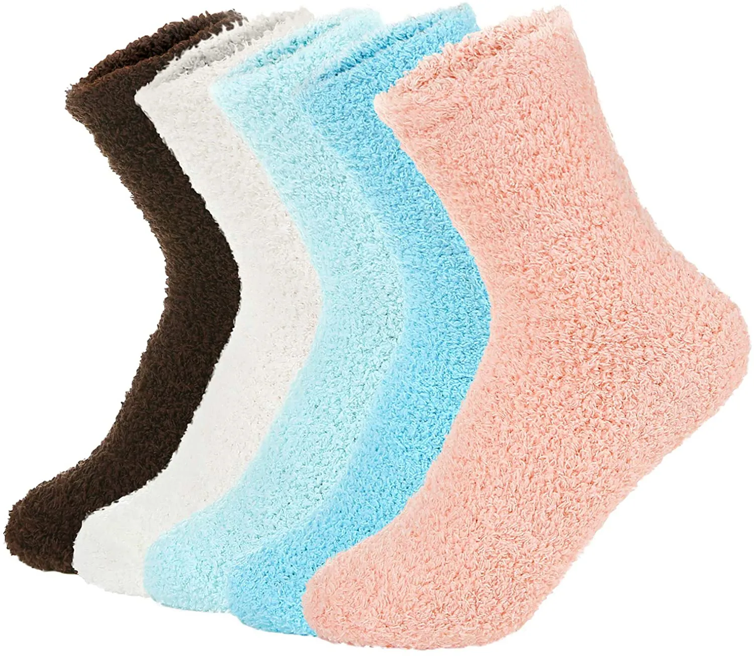 Zando Women Warm Super Soft Plush Slipper Sock Winter Fluffy Microfiber Crew Socks Casual Home Sleeping Fuzzy Cozy Sock