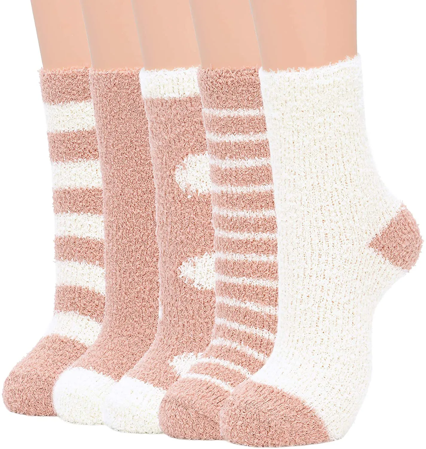 Zando Women Warm Super Soft Plush Slipper Sock Winter Fluffy Microfiber Crew Socks Casual Home Sleeping Fuzzy Cozy Sock