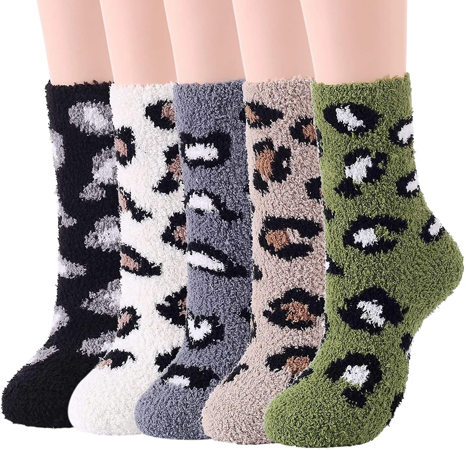 Zando Women Warm Super Soft Plush Slipper Sock Winter Fluffy Microfiber Crew Socks Casual Home Sleeping Fuzzy Cozy Sock