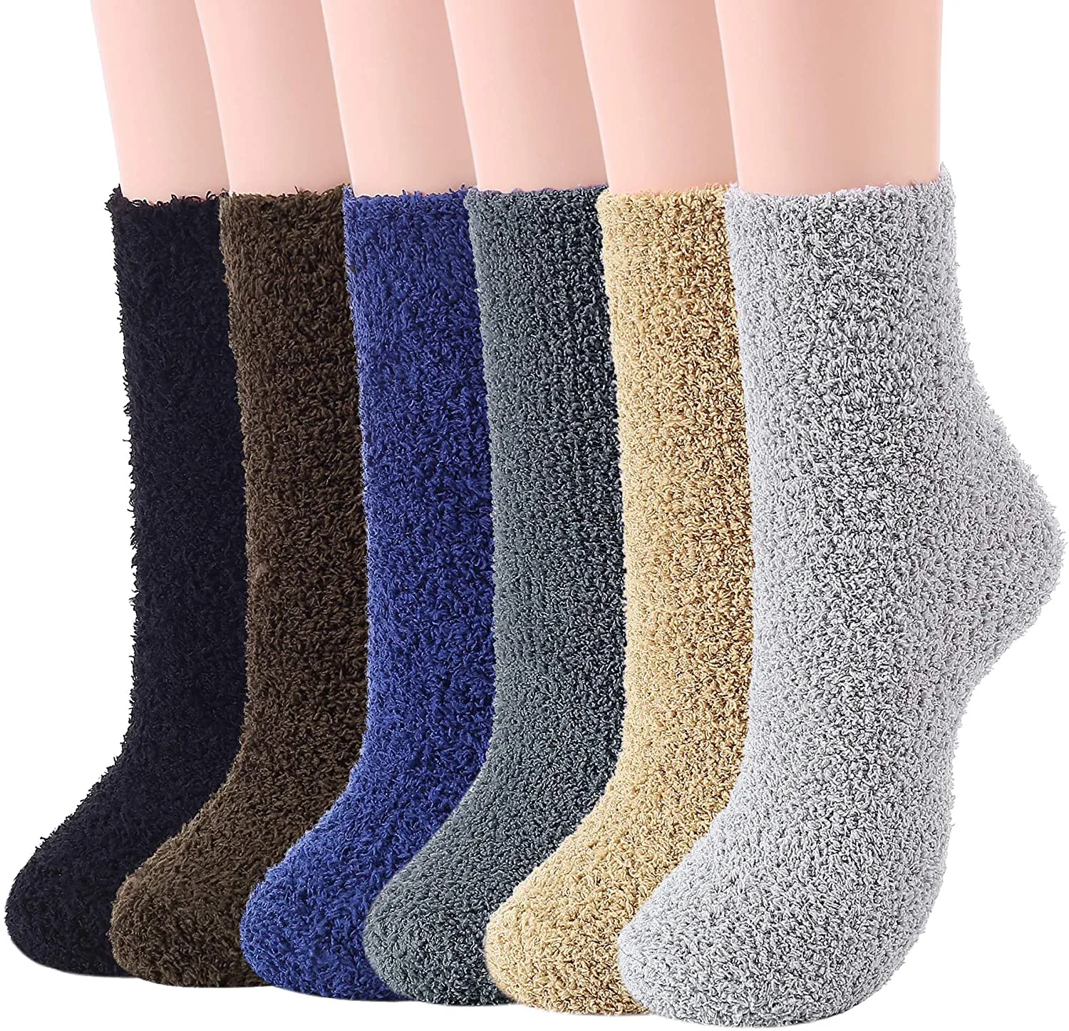 Zando Women Warm Super Soft Plush Slipper Sock Winter Fluffy Microfiber Crew Socks Casual Home Sleeping Fuzzy Cozy Sock