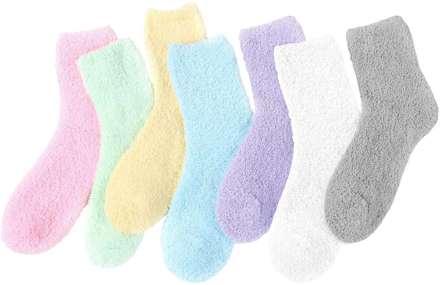 Zando Women Warm Super Soft Plush Slipper Sock Winter Fluffy Microfiber Crew Socks Casual Home Sleeping Fuzzy Cozy Sock