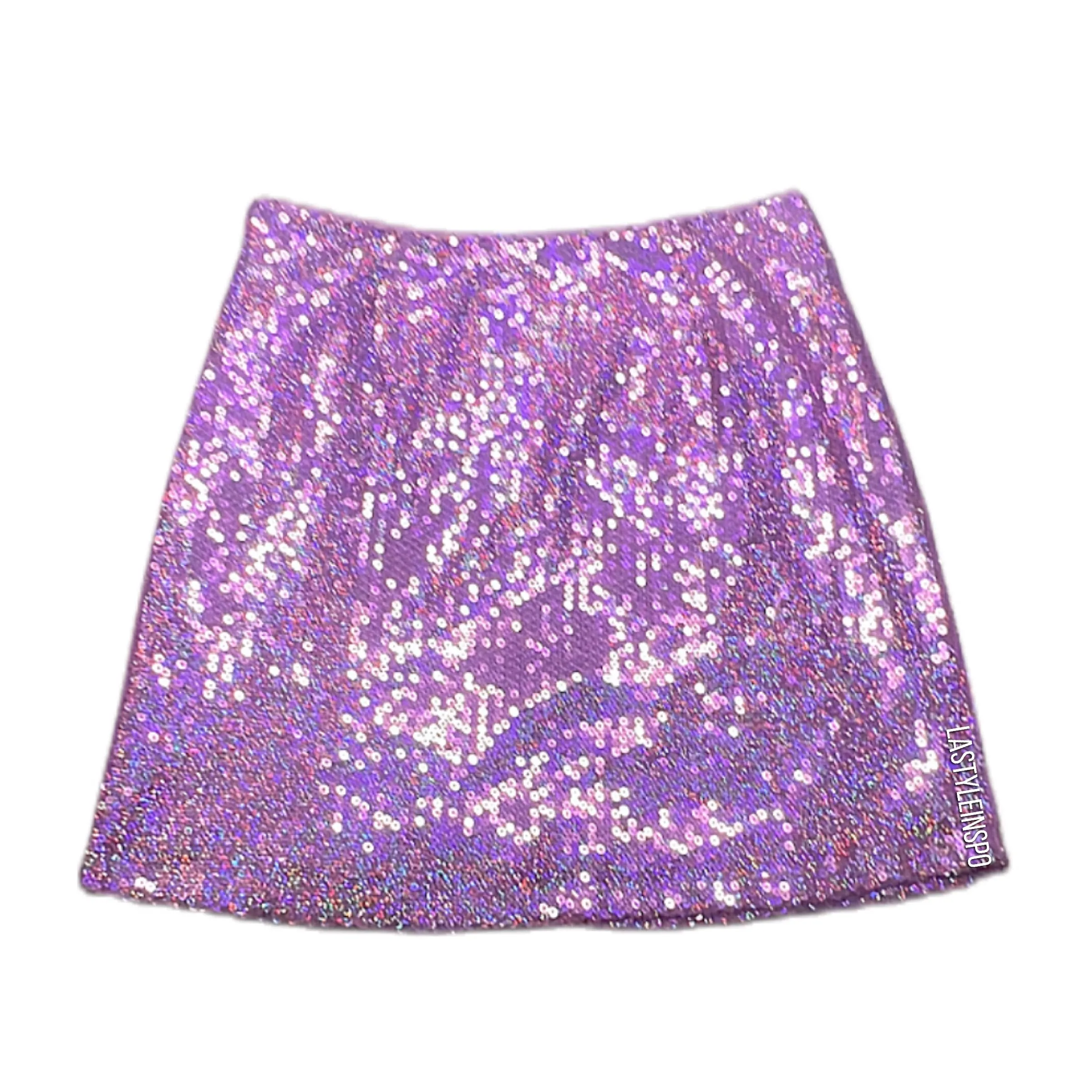 ZARA Disco Mini Glitter Purple Pink Sequined Size 6