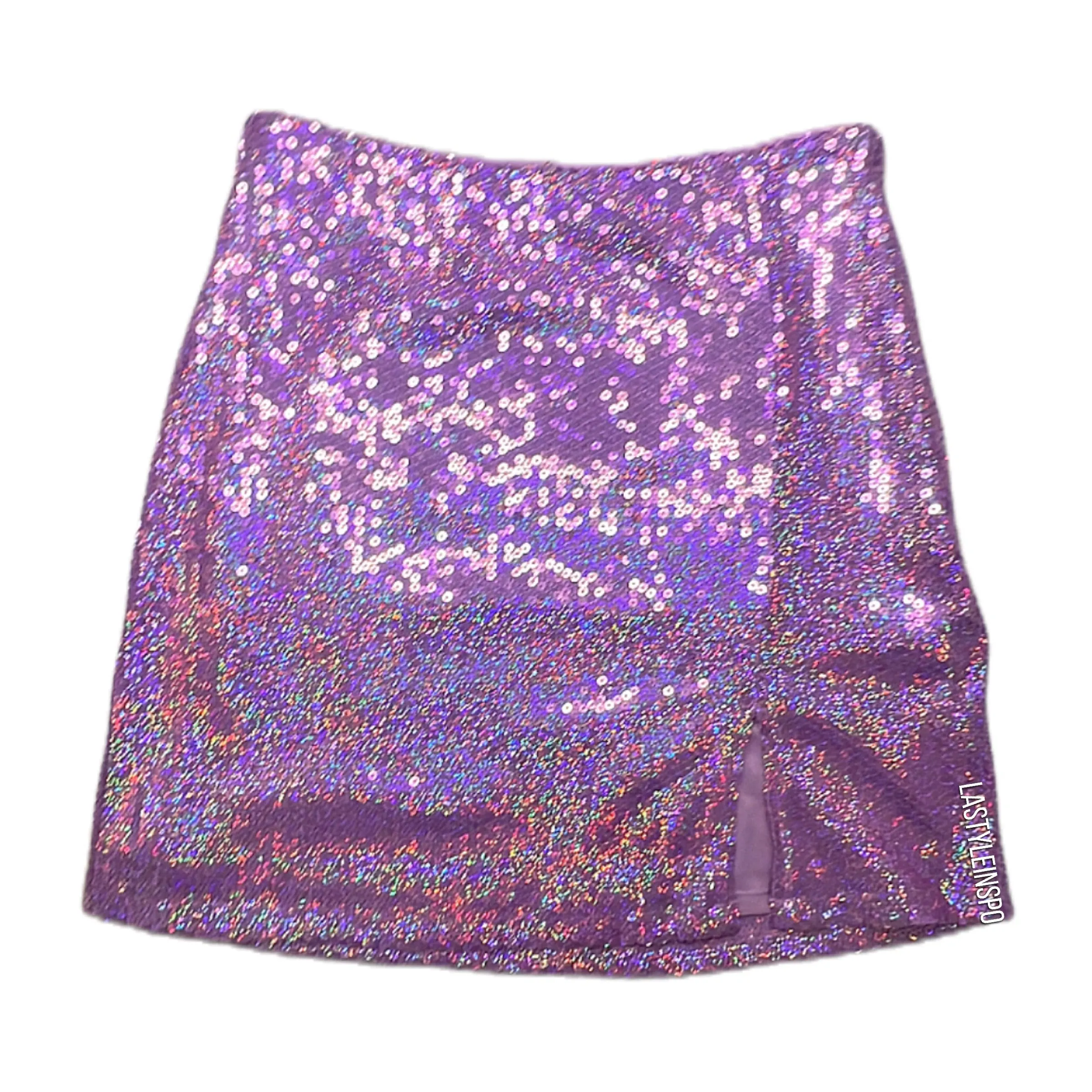 ZARA Disco Mini Glitter Purple Pink Sequined Size 6