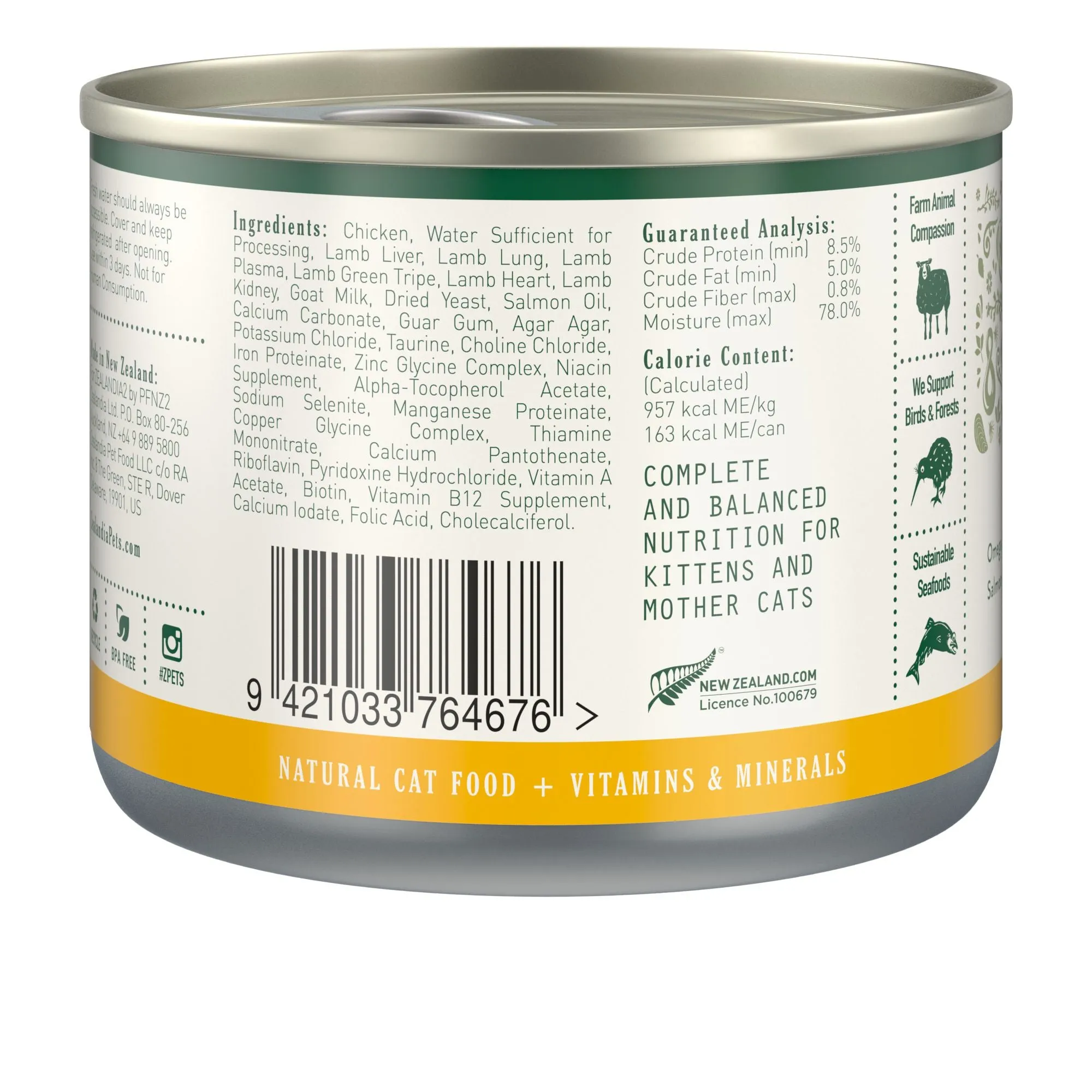 Zealandia Kitten and Mama Chicken Mousse Pate Wet Food 170g