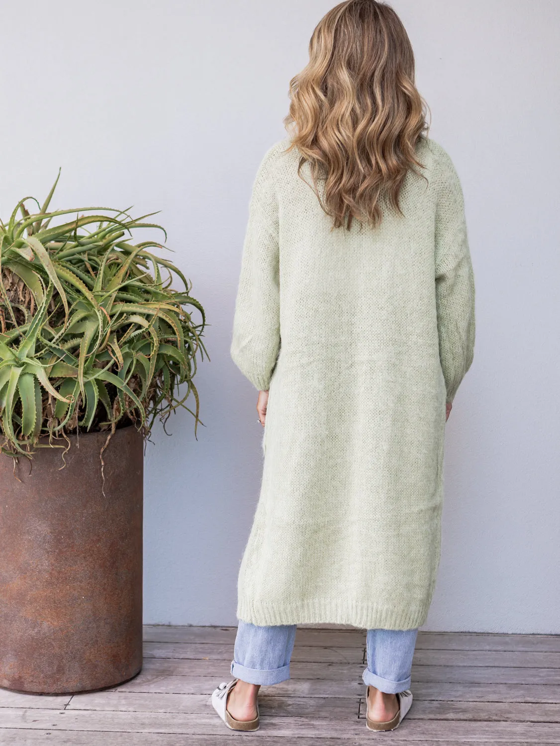 Zelda Longline Cardigan - Sage