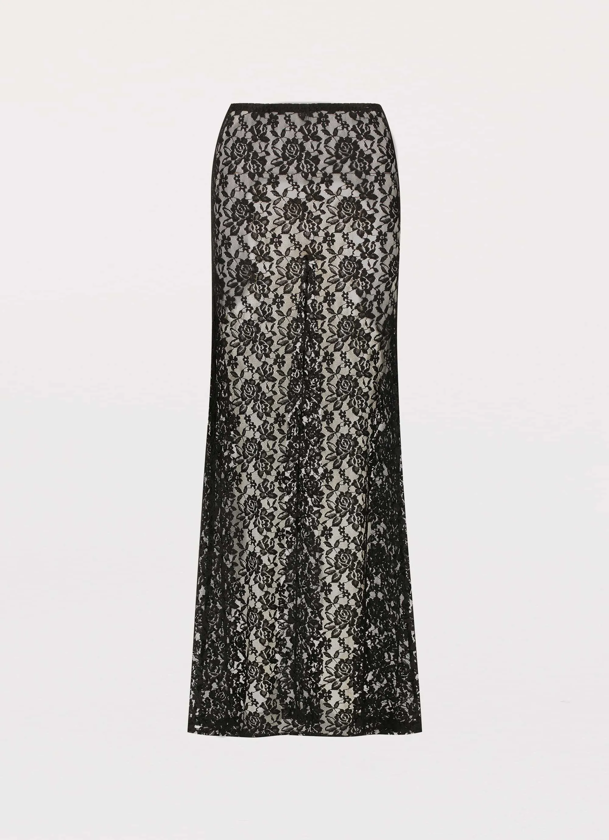 Zephyra Lace Maxi Skirt - Black