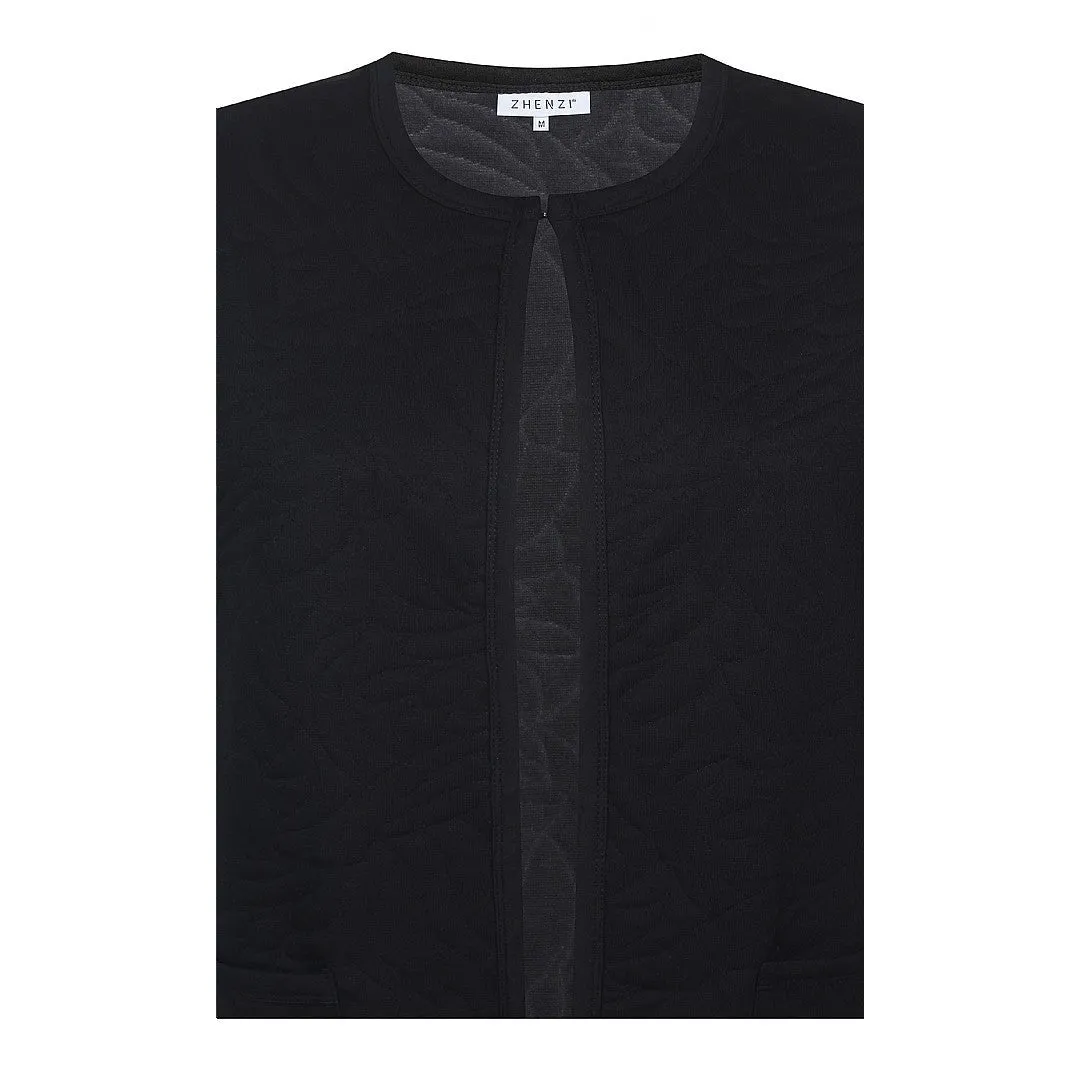 Zhenzi Reimer Longline Cardigan in Black