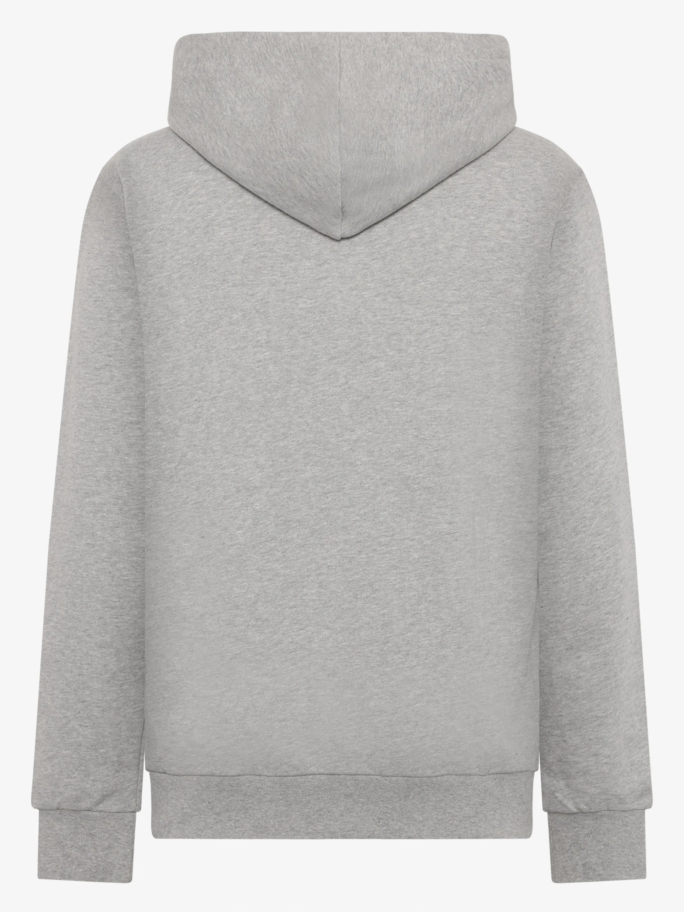 Zip hood kangaroo badge sweat - Grey Melange