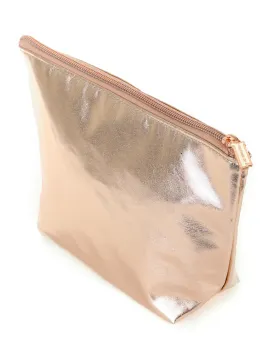 Zip Pouch| METALLIC Rose Gold