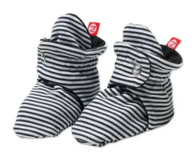 Zutano Cotton Baby Booties Candy Stripe Black - Retired